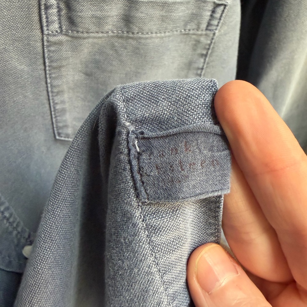 Frank & Eileen Barry Limited Edition Slate Blue Button-Up Shirt Women’s XS - Picture 9 of 12